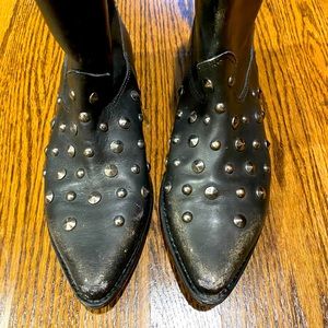 Golden Goose Size 39 Black Cowboy Grommet Boots